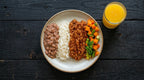 400g - Patinho Moído, Arroz Branco, Feijão Carioca e Mix Selecionado de Legumes