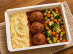 400g - Almôndegas de Patinho com Purê de Batata e Mix Selecionado de Legumes