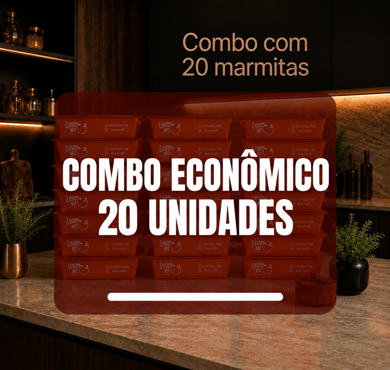 COMBO ECONÔMICO PREMIUM (20 REFEIÇÕES)