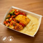 400g - Filé de Tilápia, Purê de Batata e Mix Selecionado de Legumes