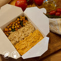400g - Frango Cremoso, Arroz Cateto Integral e Mix Mediterrâneo de Legumes